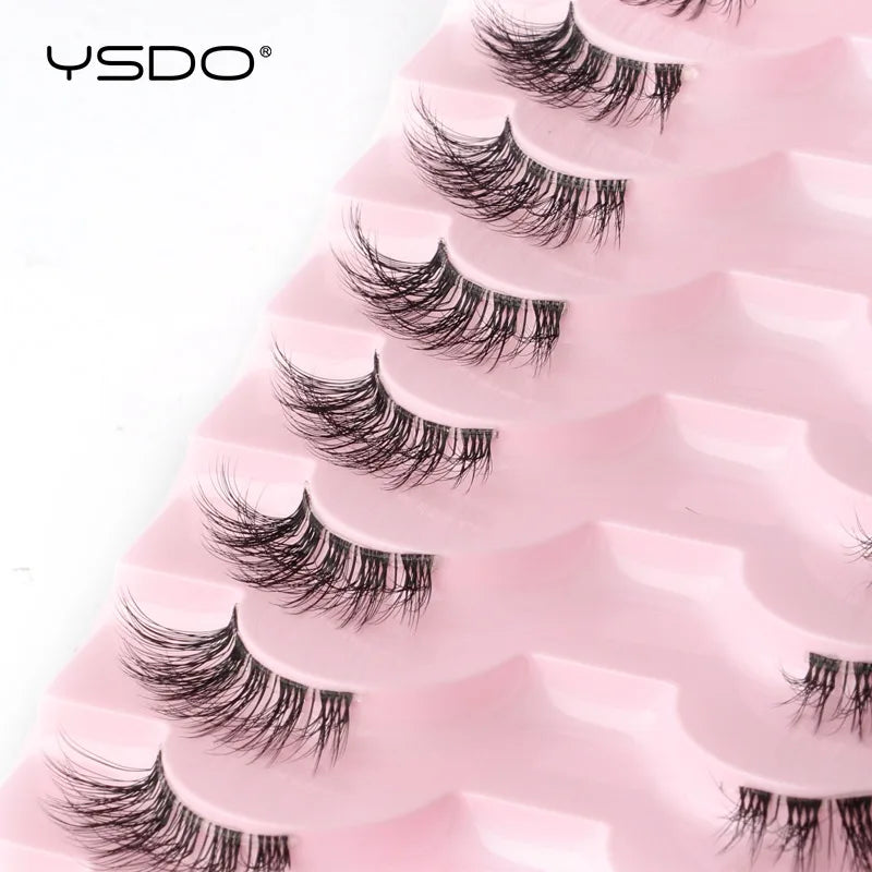 New Fox Half Eyelashes 3/10 Pairs 3D Mink Lashes Natural Eyelash Extension Cat Eye Eyelashes Makeup Tools faux Cils maquiagem - Blinksy